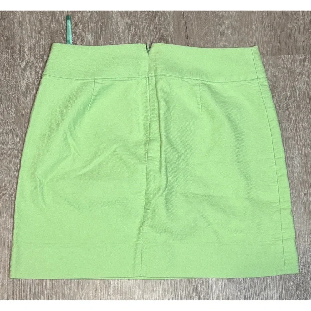 J.Crew Womens Lime Green Textured Cotton Mini Skirt‎ Size 0 A-Line
